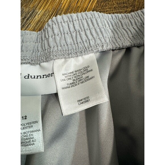 ALFRED DUNNER Classic Fit Pale GRAY Flat Front Elastic Waist Pant Sz 12 P NWOT - Picture 4 of 6